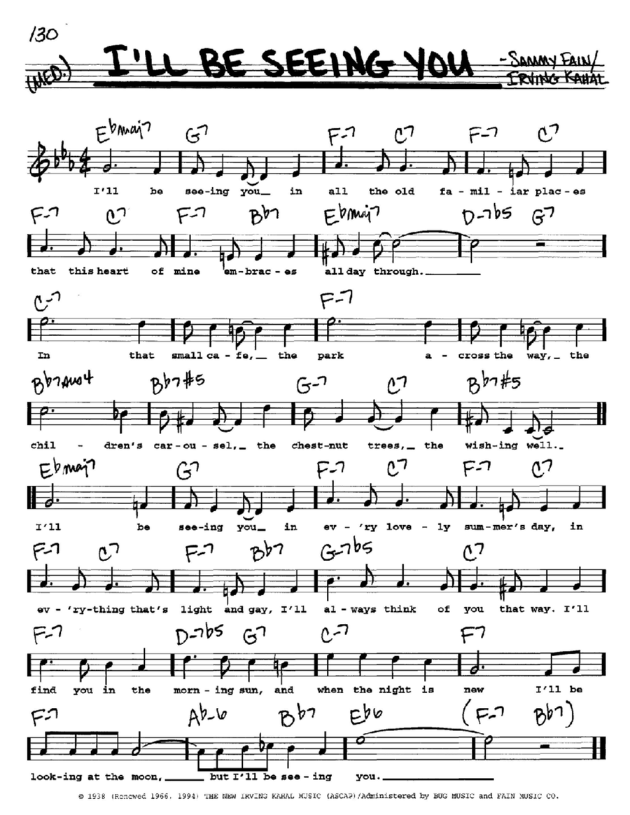 I'll Be Seeing You Voice scores gallery preview page 1