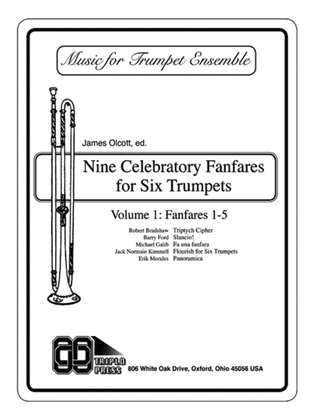 Book cover for Nine Celebratory Fanfares for Six Trumpets, volume 1