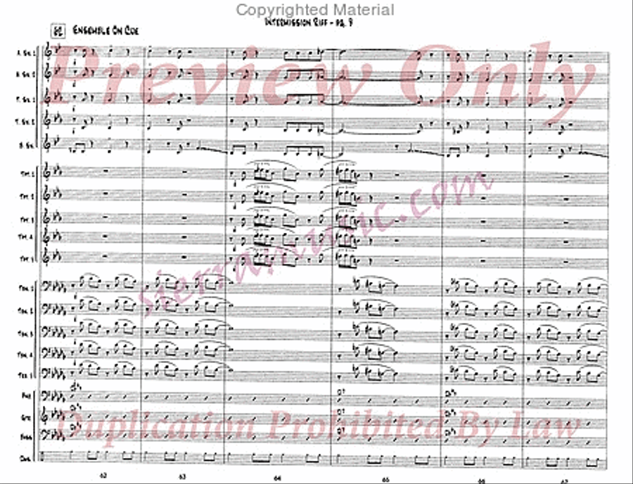 Intermission Riff Jazz Ensemble scores gallery preview page 10