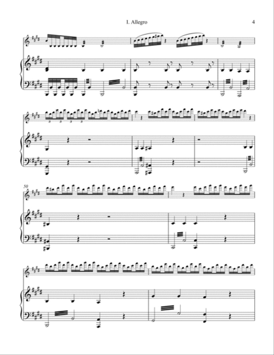 Allegro (i) from La Primavera (Spring) RV. 269 for violin and piano Violin Solo scores gallery preview page 4