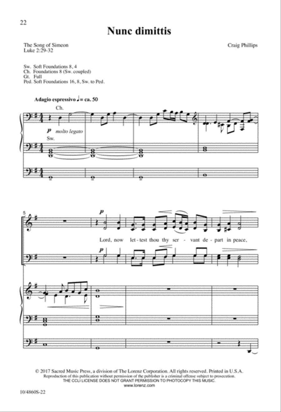 Magnificat and Nunc Dimittis (