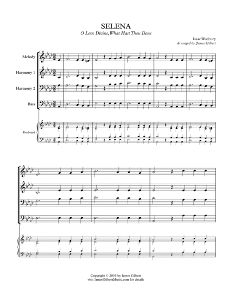 SELENA (O Love Divine) Small Ensemble scores gallery preview page 2