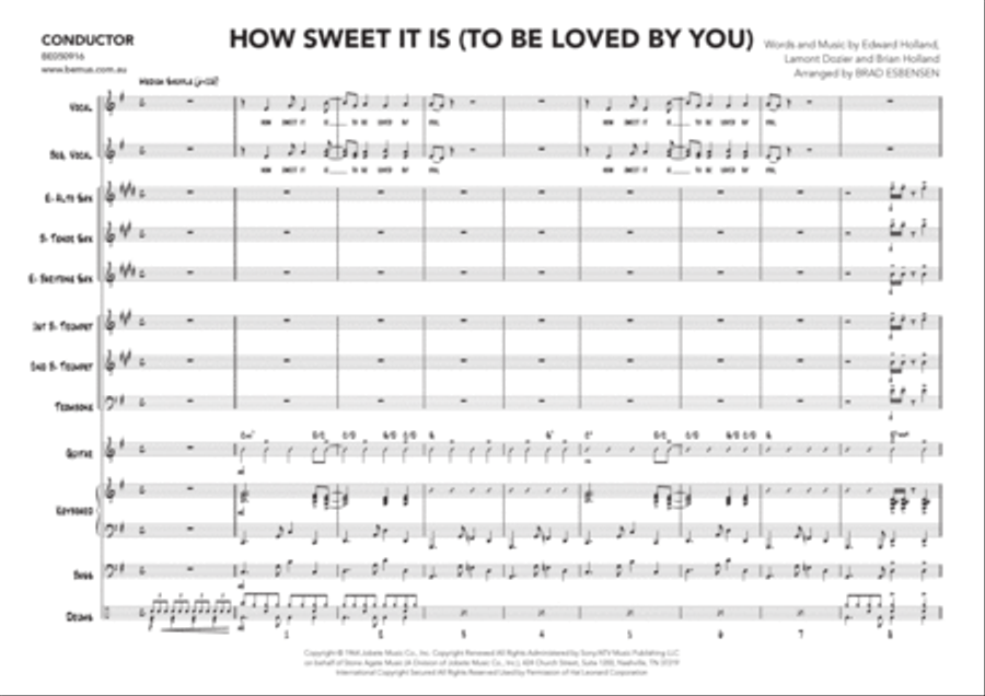 How Sweet It Is (To Be Loved By You) Tenor Saxophone scores gallery preview page 3