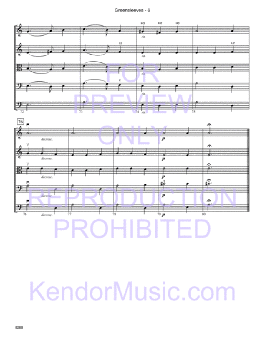 Greensleeves Greensleeves String Orchestra scores gallery preview page 7