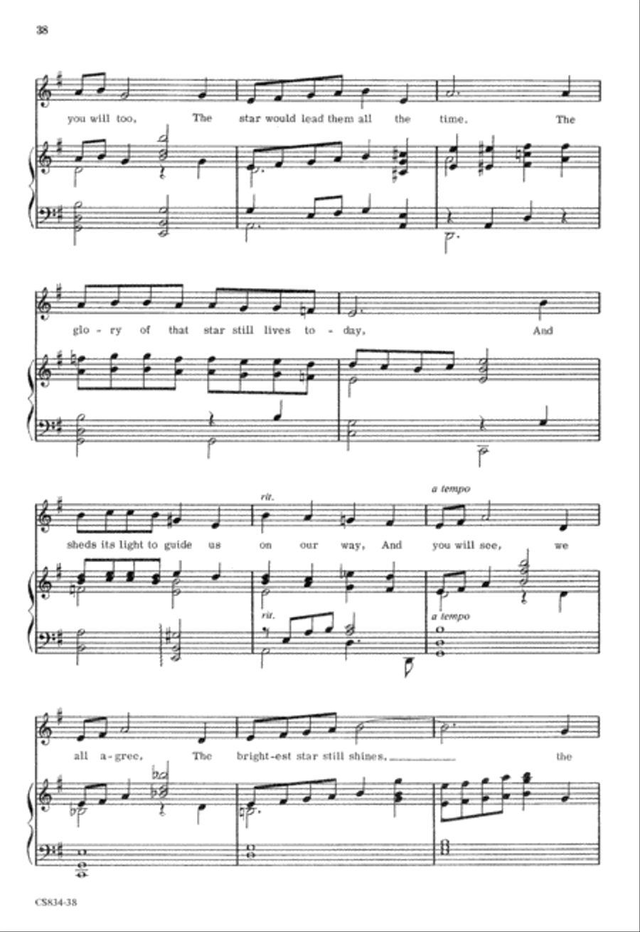 The Brightest Star Unison Choir scores gallery preview page 38