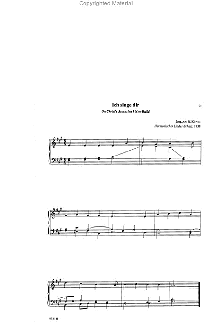 Easy Hymn Accompaniments for Organ or Piano Organ scores gallery preview page 8