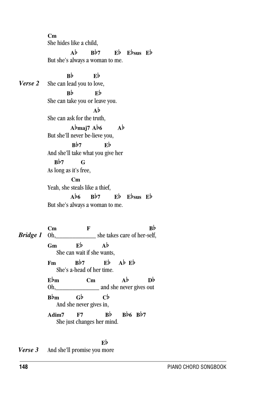 She's Always A Woman She's Always A Woman Piano scores gallery preview page 2