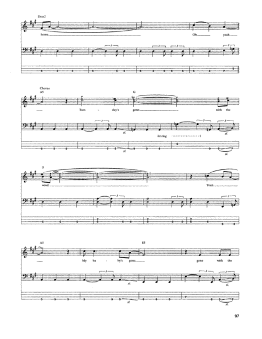 Tuesday's Gone Guitar Tablature scores gallery preview page 4