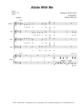 Book cover for Abide With Me (Vocal Quartet - (SATB)