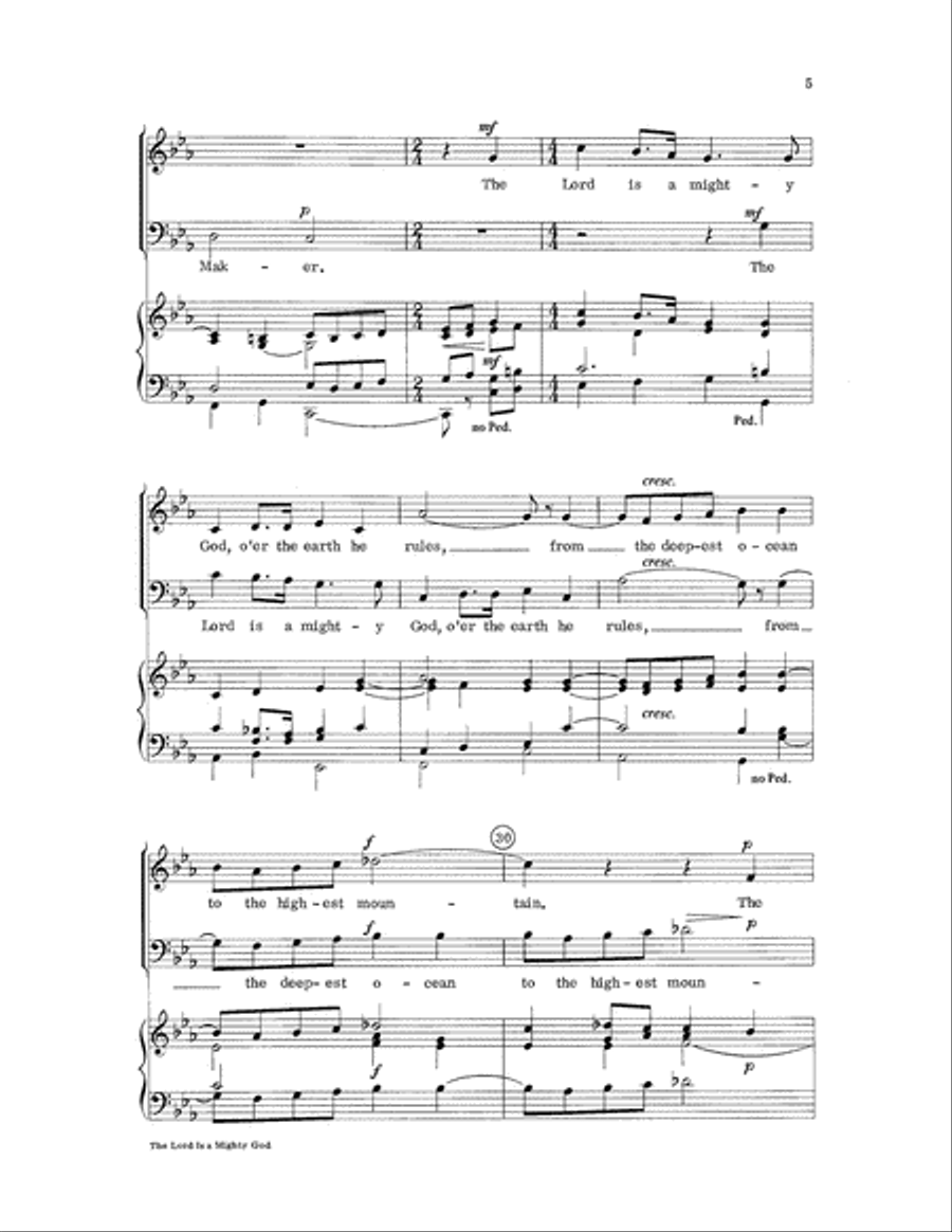 The Lord Is a Mighty God 2-Part scores gallery preview page 5