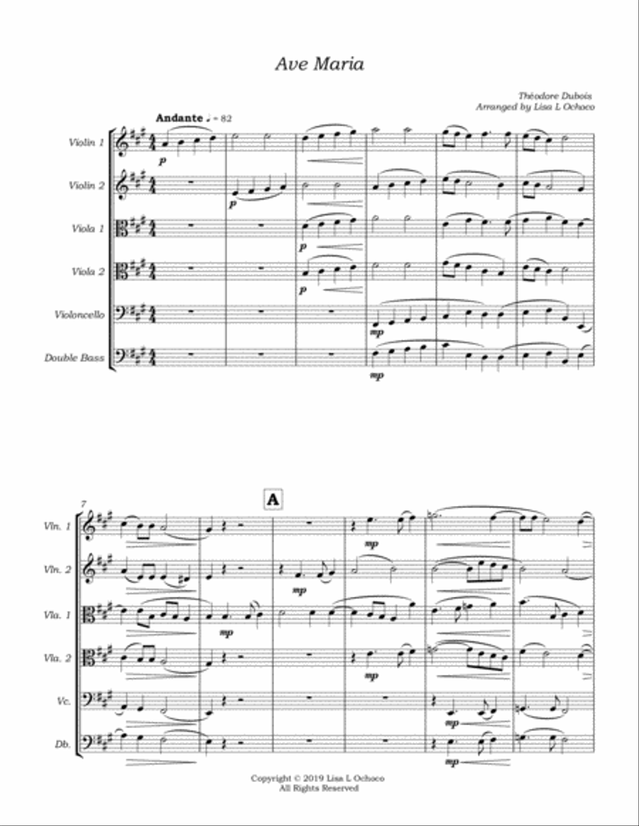 Ave Maria for String Ensemble String Orchestra scores gallery preview page 5