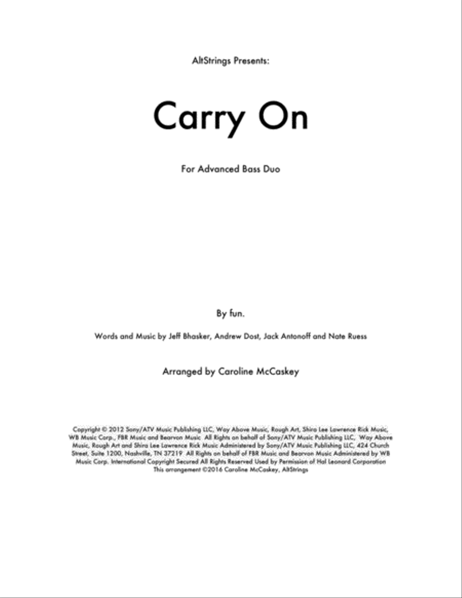 Carry On String Duet scores gallery preview page 1
