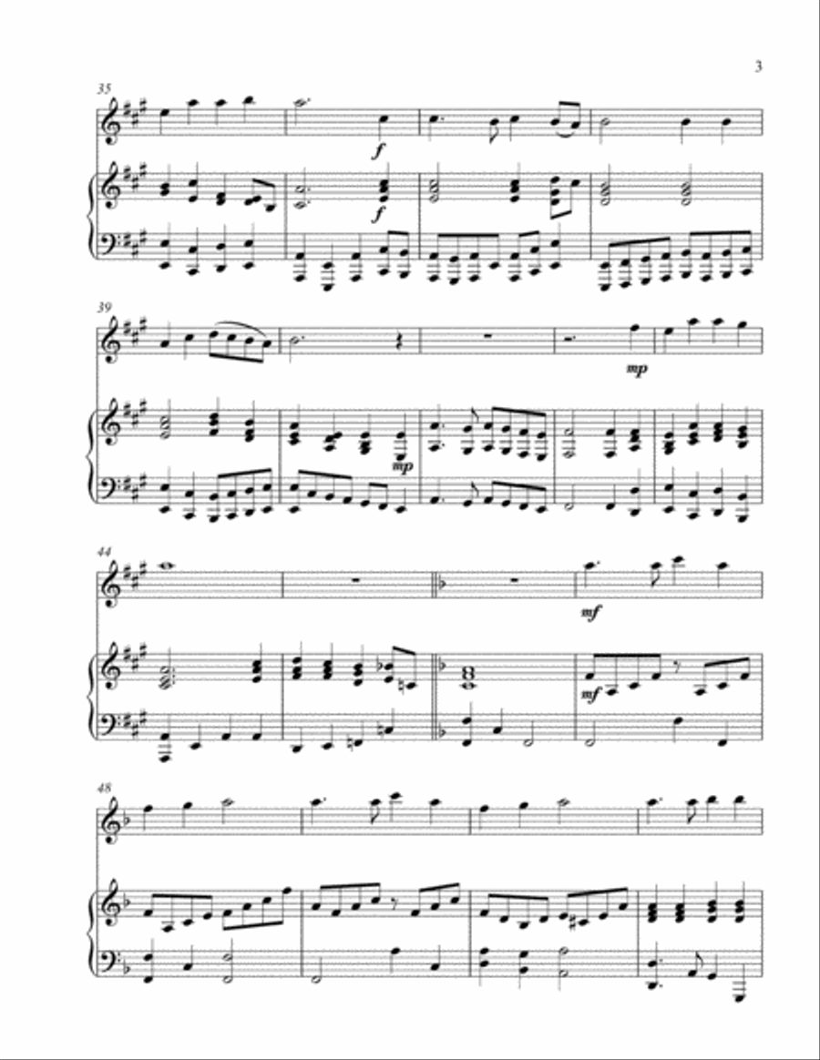 Thankful Songs of Praise (treble C instrument solo) Piano scores gallery preview page 4