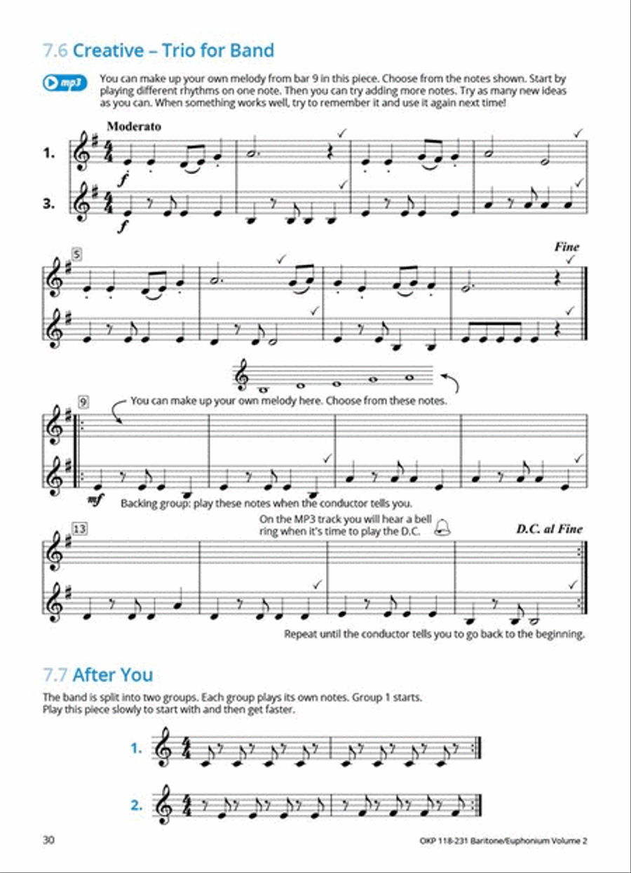Learning Music Together Vol. 2 Baritone Horn scores gallery preview page 4
