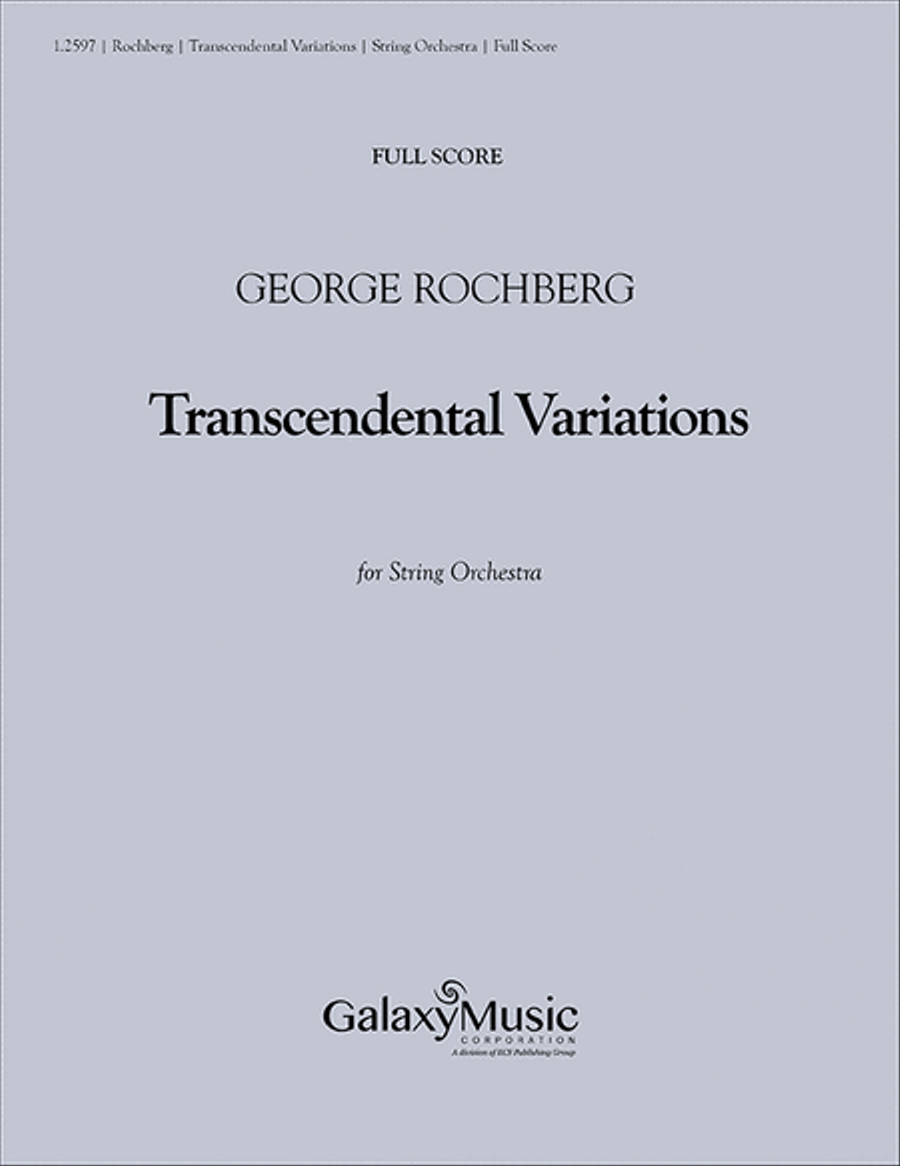 Transcendental Variations String Orchestra scores gallery preview page 1