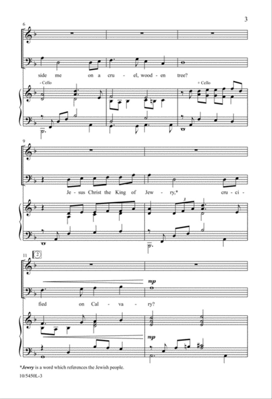 On the Mount Called Calvary 4-Part scores gallery preview page 3