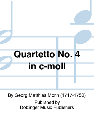 Book cover for Quartetto No. 4 in c-moll