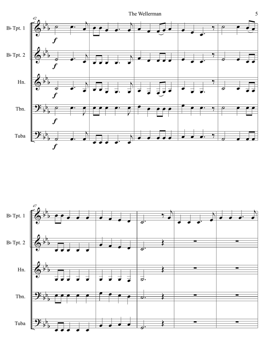 Wellerman Brass Ensemble scores gallery preview page 6
