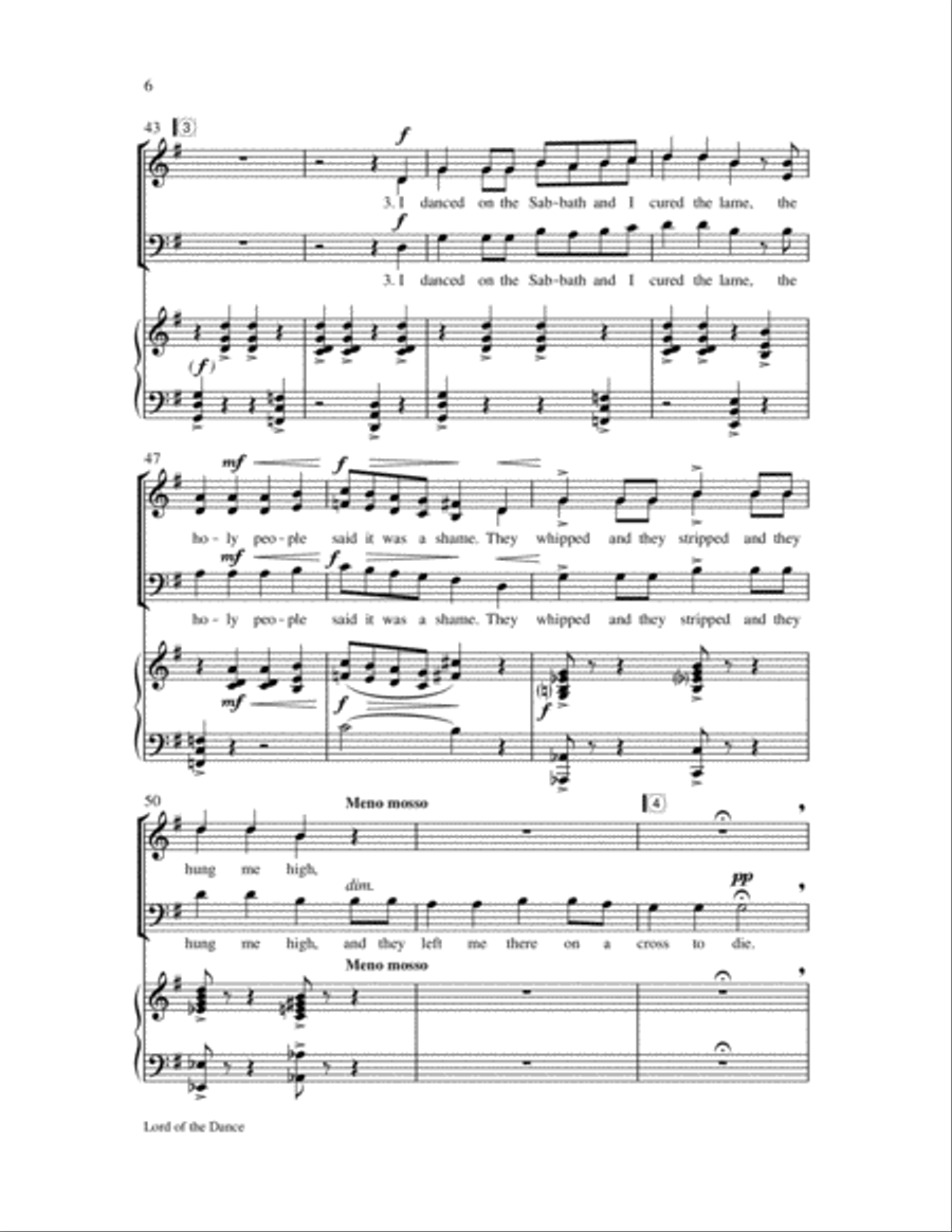 Lord of the Dance 3-Part scores gallery preview page 7
