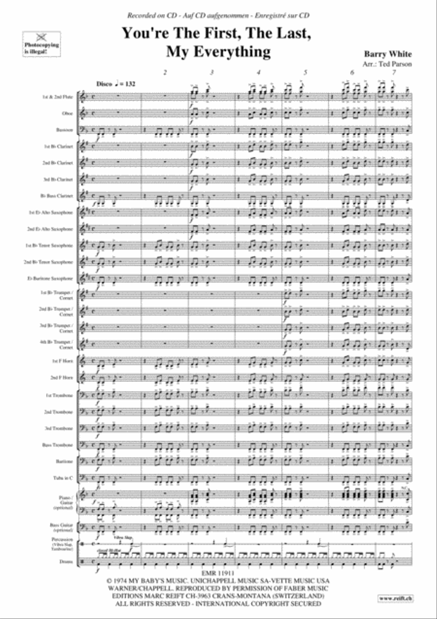 You're The First, The Last, My Everything Concert Band scores gallery preview page 3