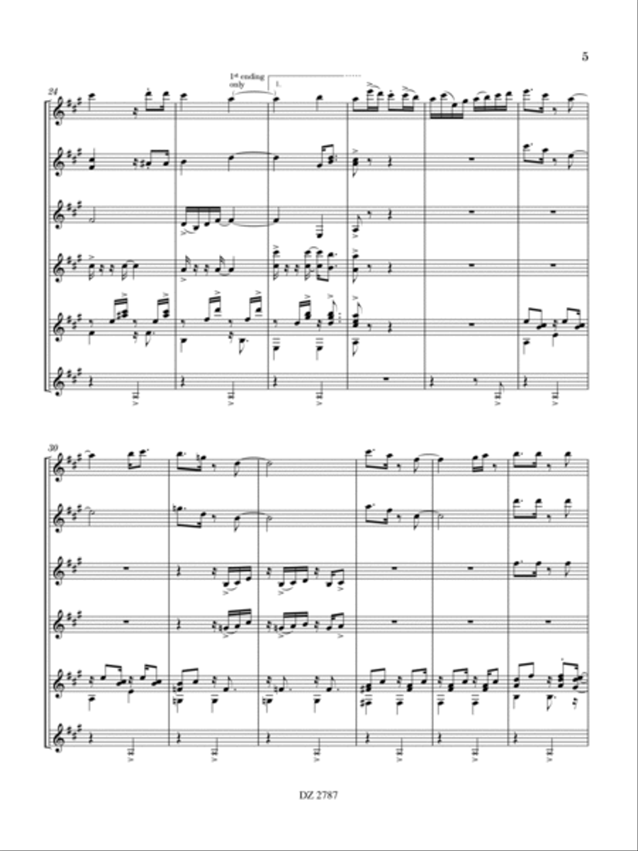 Samba de Parabéns Guitar Ensemble scores gallery preview page 5