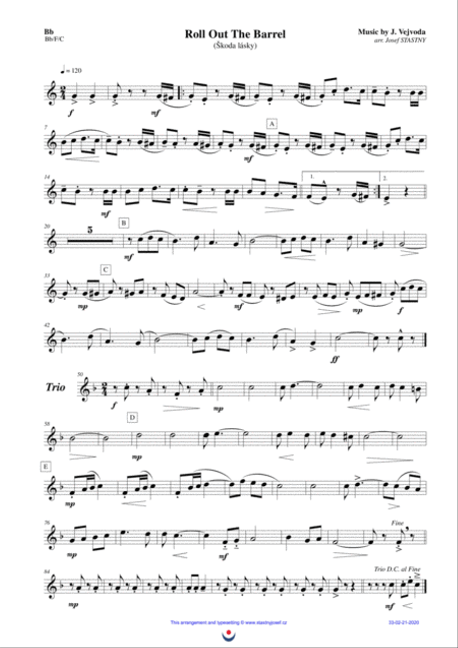 Roll Out The Barrel Roll Out The Barrel Brass Ensemble scores gallery preview page 3