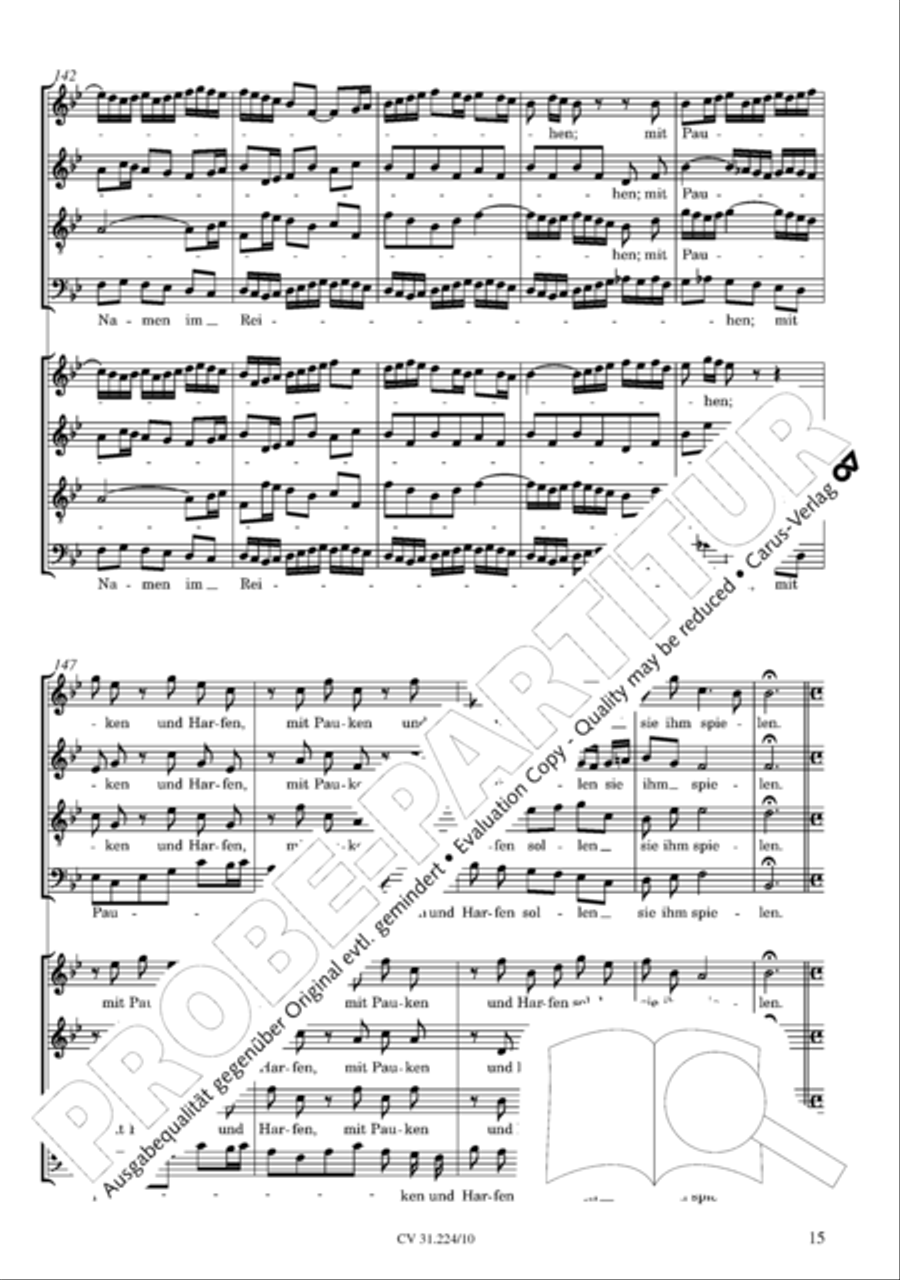 The complete motets (without Bc) Choir scores gallery preview page 22