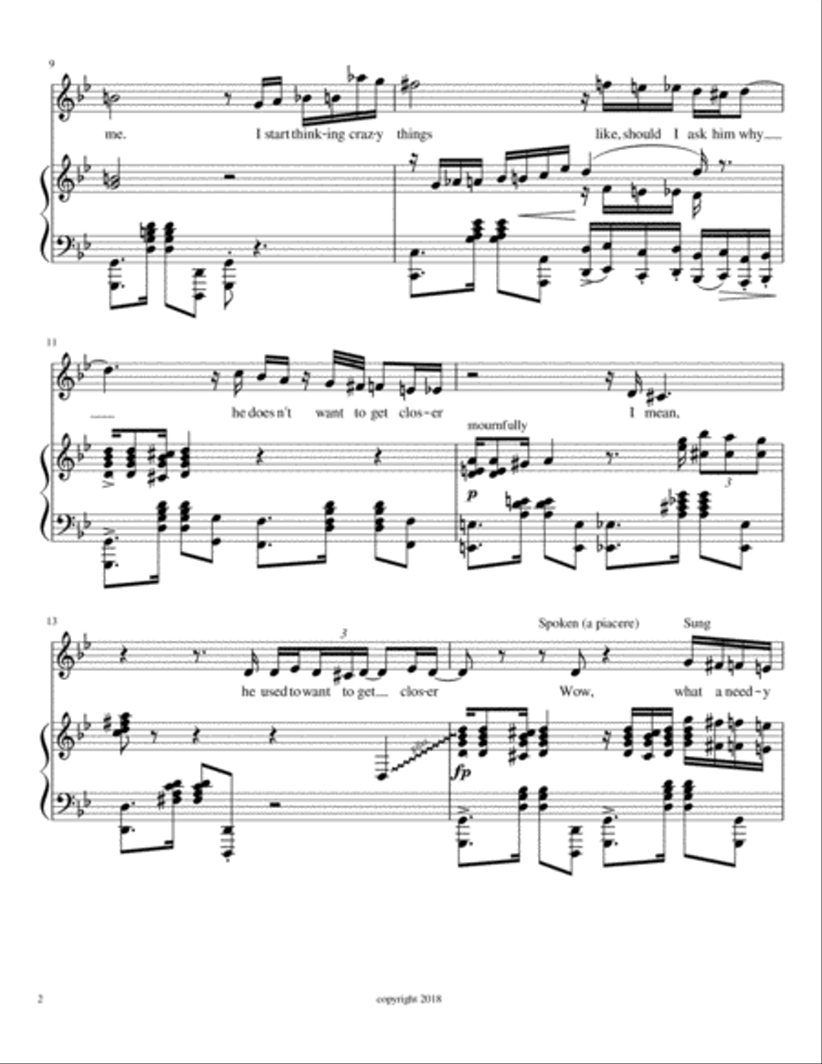 Grasping Water for High/High-Medium Voice and Piano Medium Voice scores gallery preview page 6
