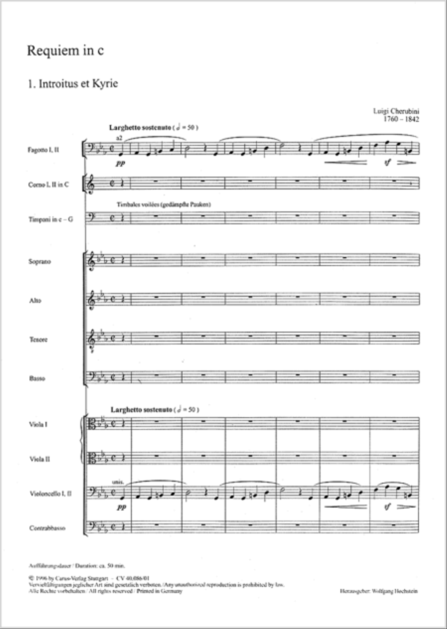 Requiem in C minor 4-Part scores gallery preview page 2