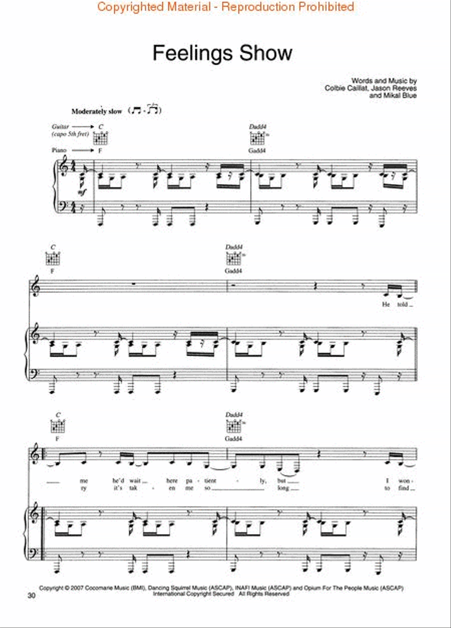 Colbie Caillat - Coco Piano, Vocal, Guitar scores gallery preview page 4