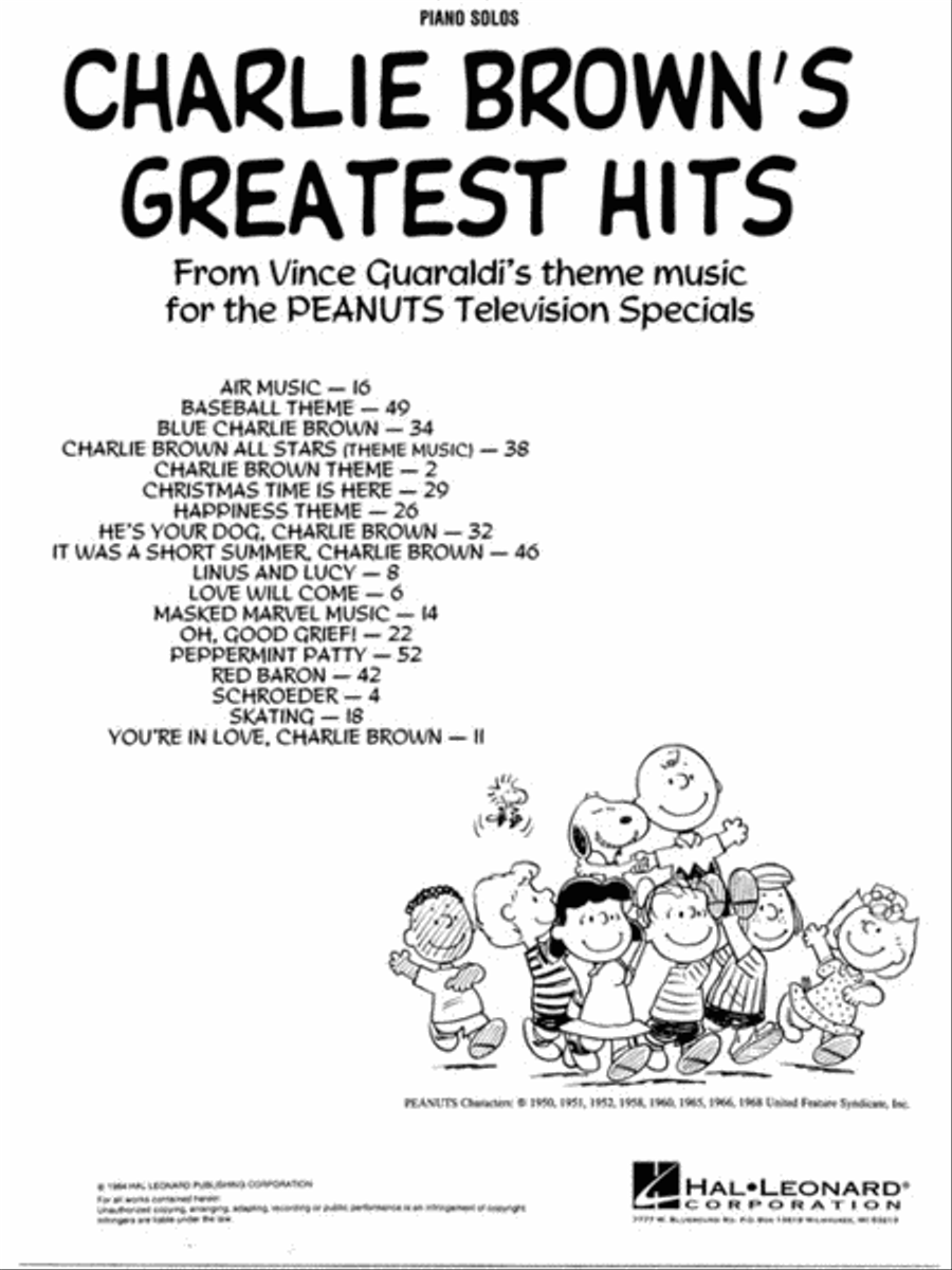 Charlie Brown's Greatest Hits Piano Solo scores gallery preview page 2