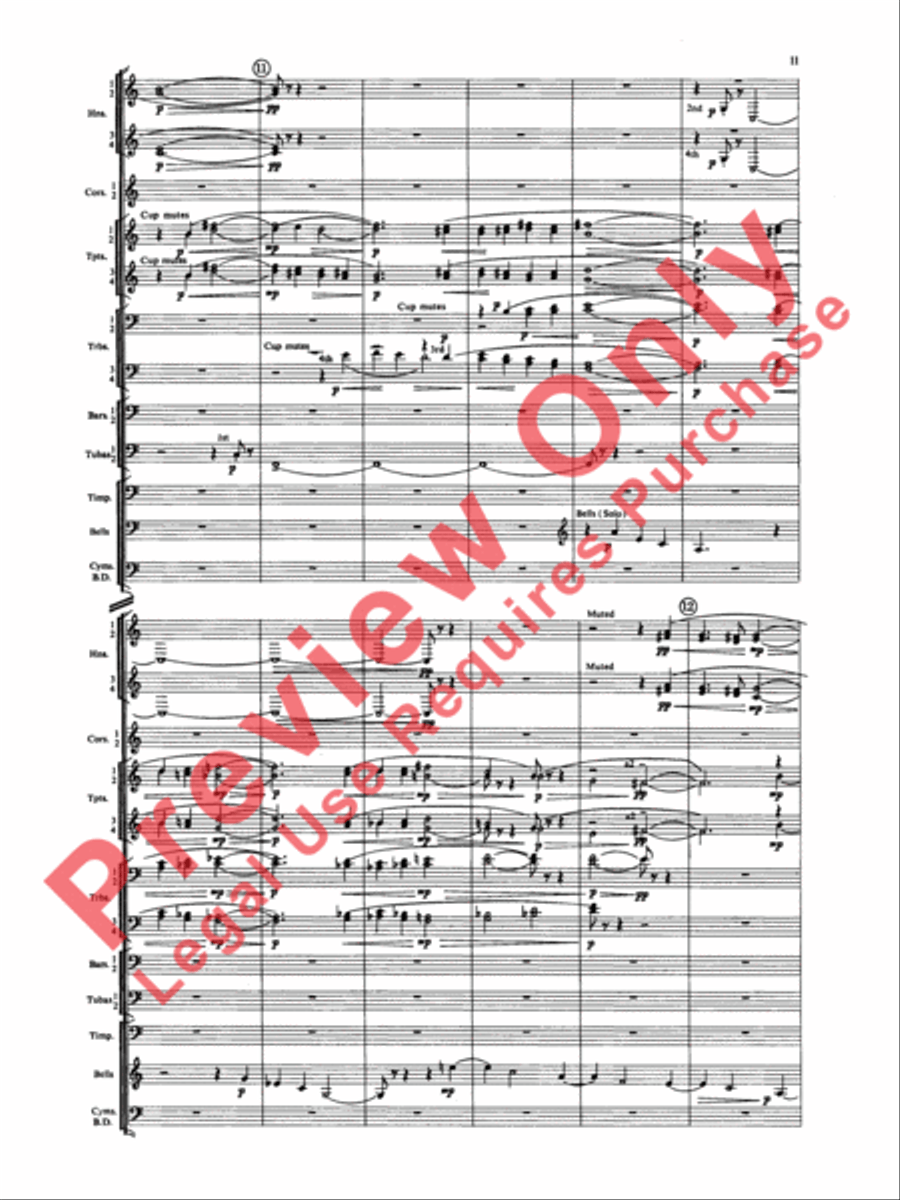 Symphony for Brass and Percussion (score only) Concert Band scores gallery preview page 14