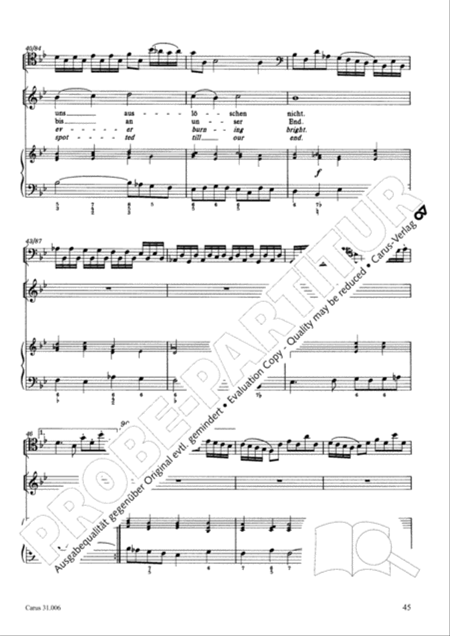 Stay with us, for it draws on toward evening (Bleib bei uns, denn es will Abend werden) 4-Part scores gallery preview page 46