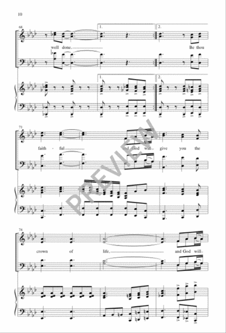 Faithful over a Few Things 4-Part scores gallery preview page 11