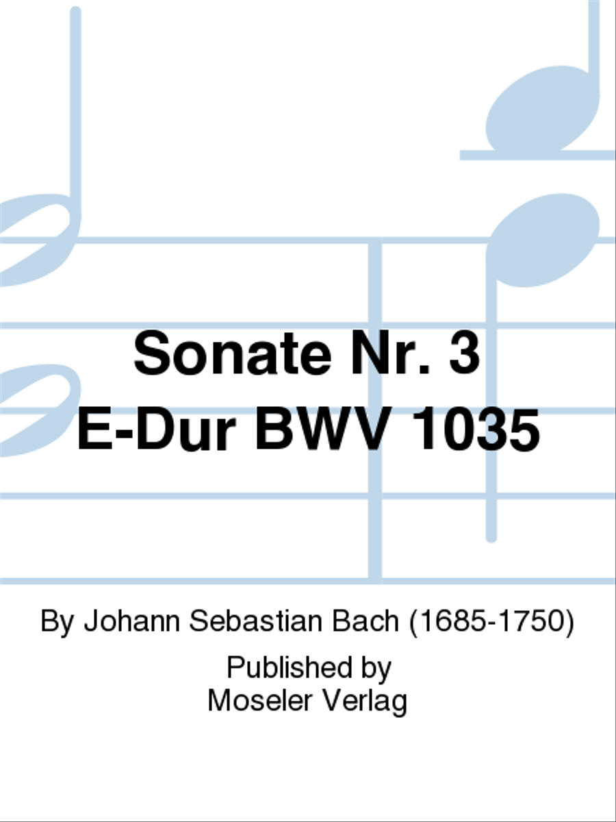 Sonate Nr. 3 E-Dur BWV 1035 Flute scores gallery preview page 1