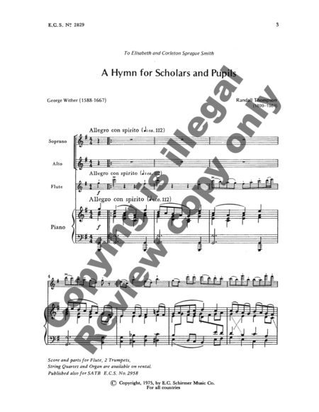 A Hymn For Scholars and Pupils