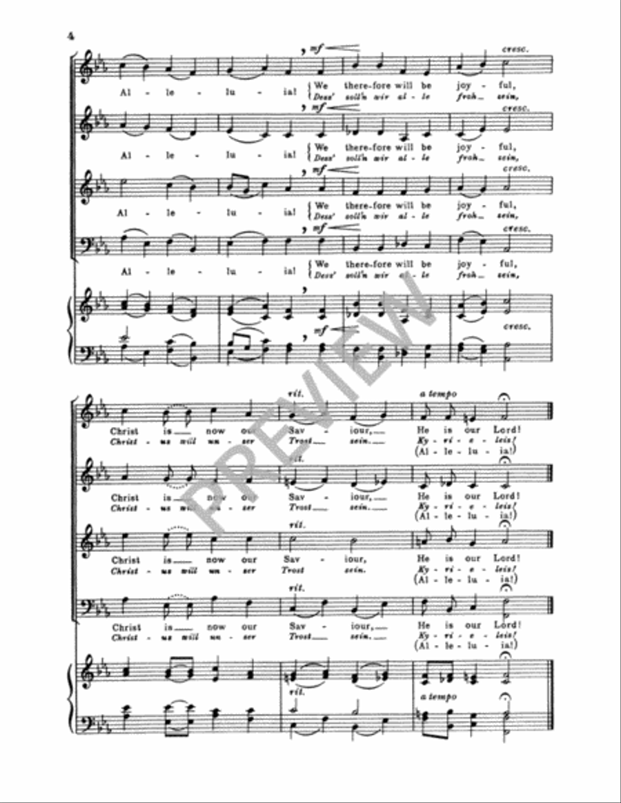 Christ Is Arisen 4-Part scores gallery preview page 5