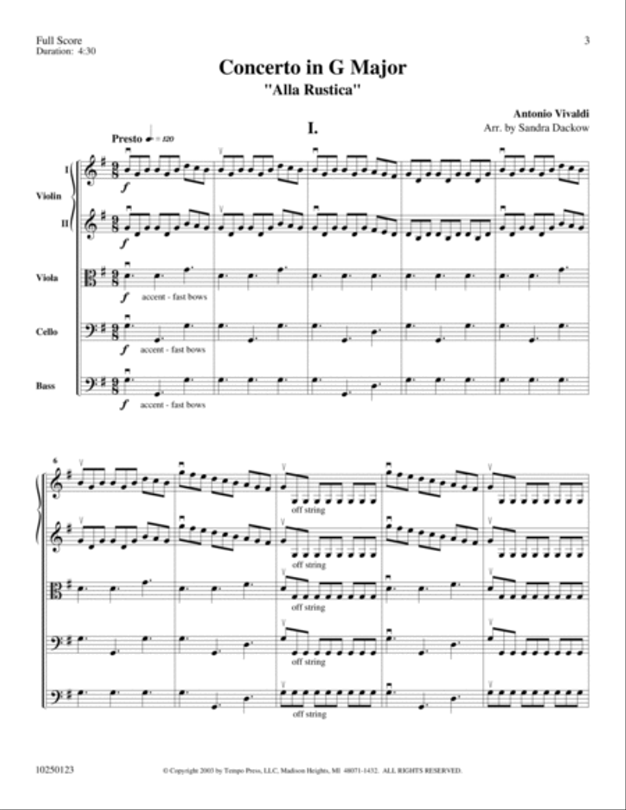 Concerto alla Rustica Op. 51 No. 4 Orchestra scores gallery preview page 2
