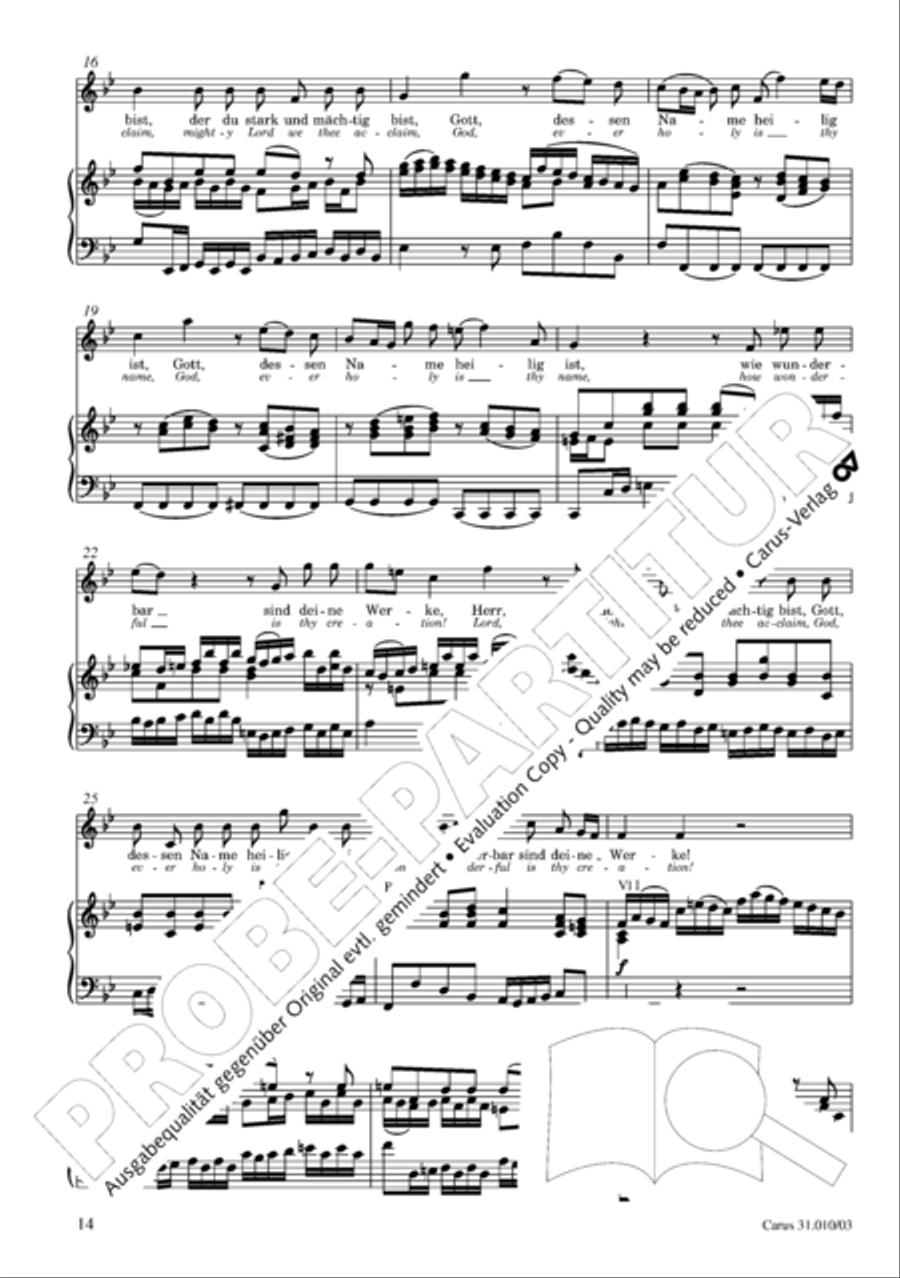 Magnify the Lord, my soul (Meine Seel erhebt den Herren) 4-Part scores gallery preview page 15