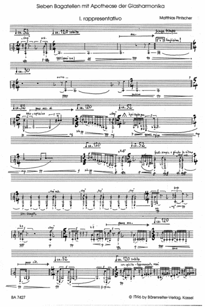 Sieben Bagatellen mit Apotheose der Glasharmonika for Clarinet in B flat