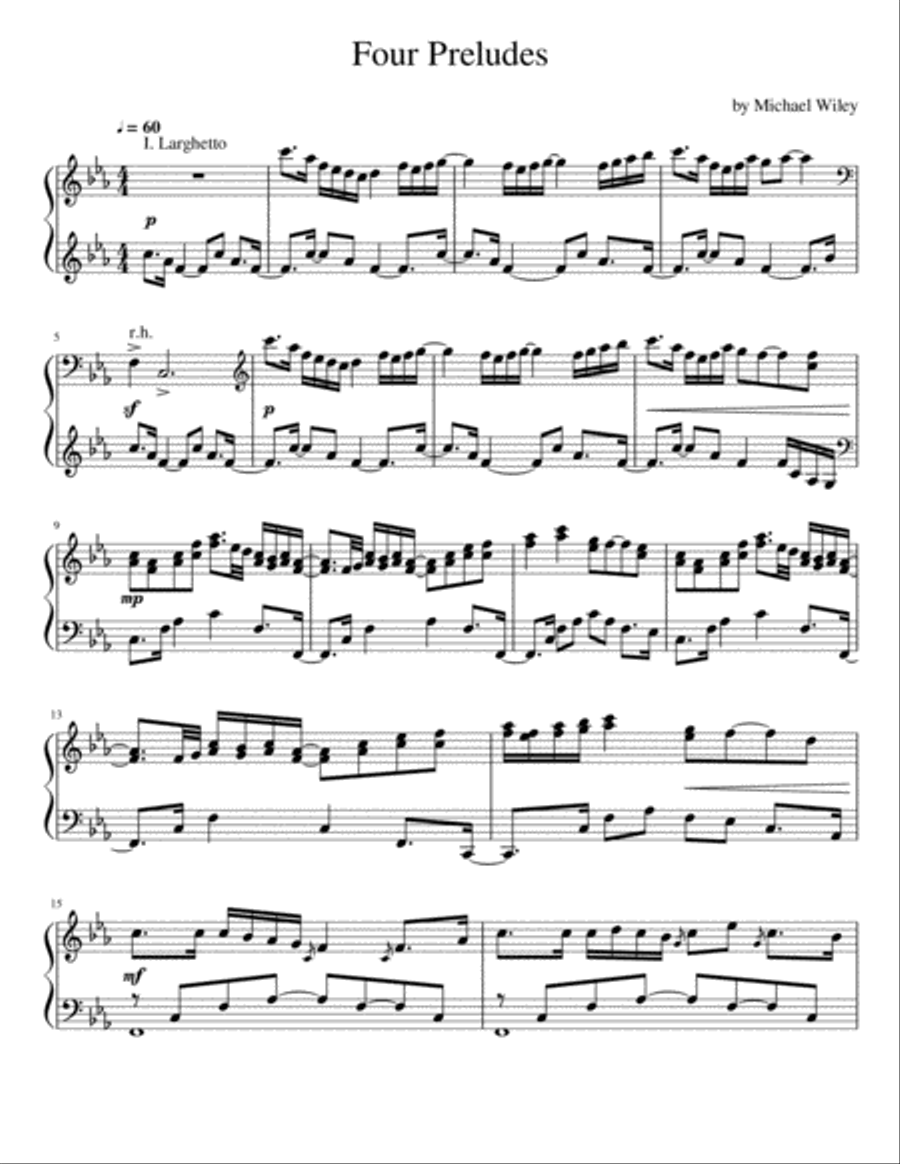 Four Preludes Four Preludes Piano Solo scores gallery preview page 1