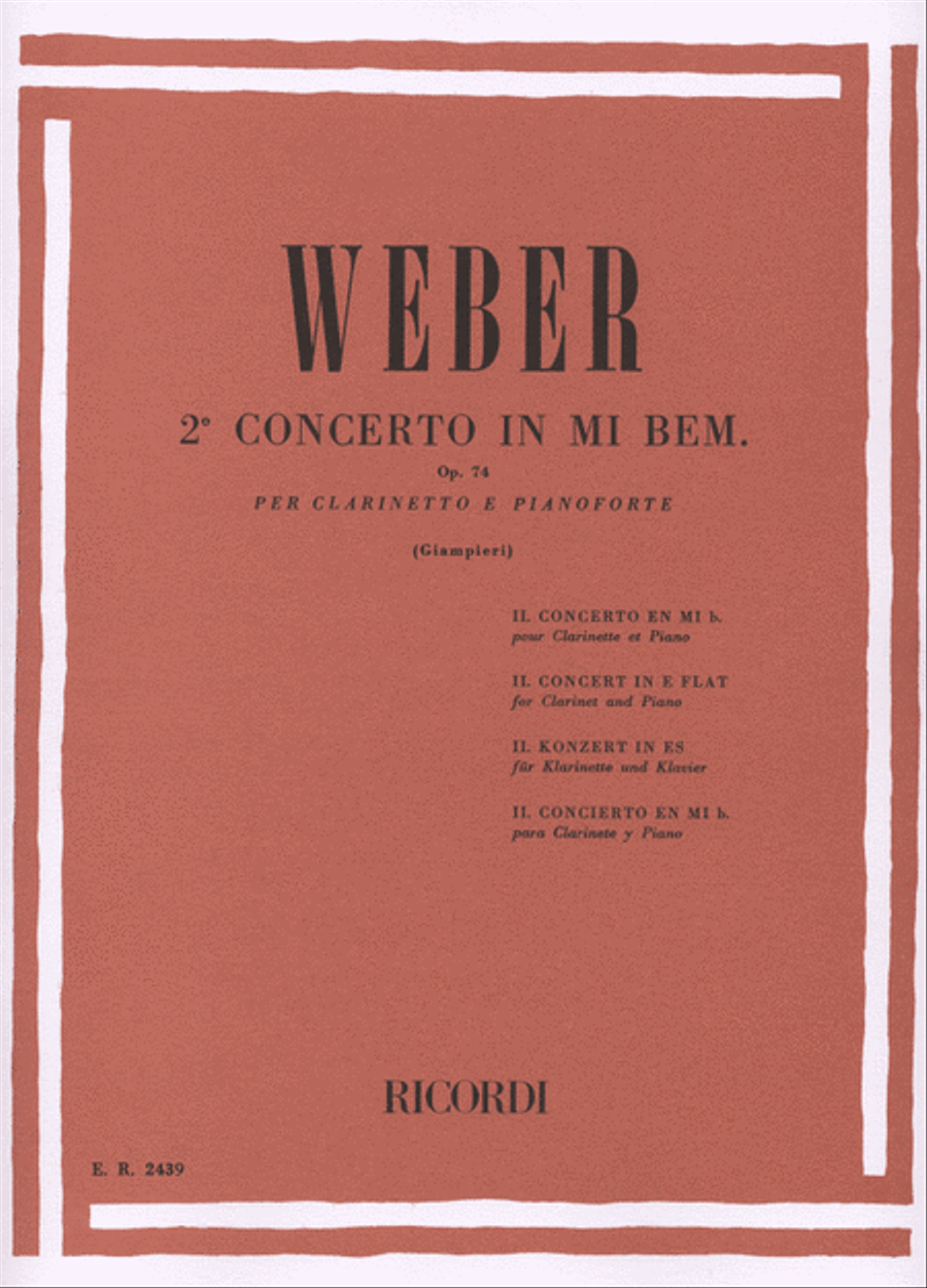 Concerto No. 2, Op. 74 in E Flat Clarinet Solo scores gallery preview page 1