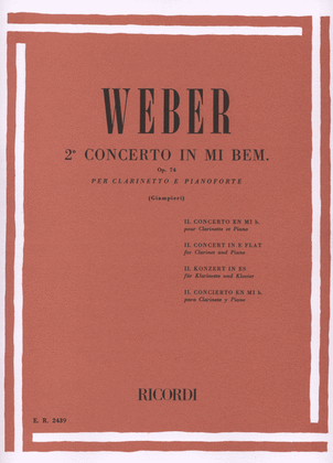 Book cover for Concerto No. 2, Op. 74 in E Flat