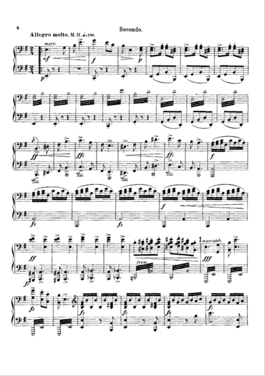 Dvorak Symphony No.9 I, II, for piano duet(1 piano, 4 hands), PD805