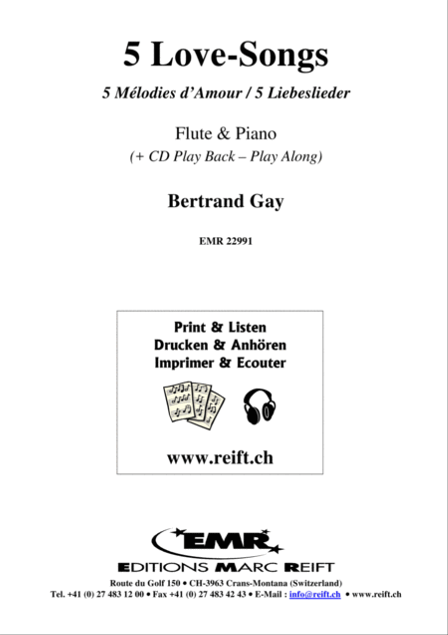 5 Love-Songs Flute Solo scores gallery preview page 2