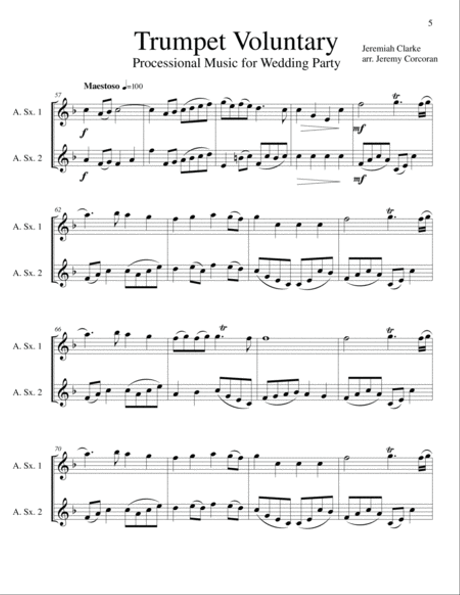 The Saxophonist's Wedding Book Woodwind Duet scores gallery preview page 5