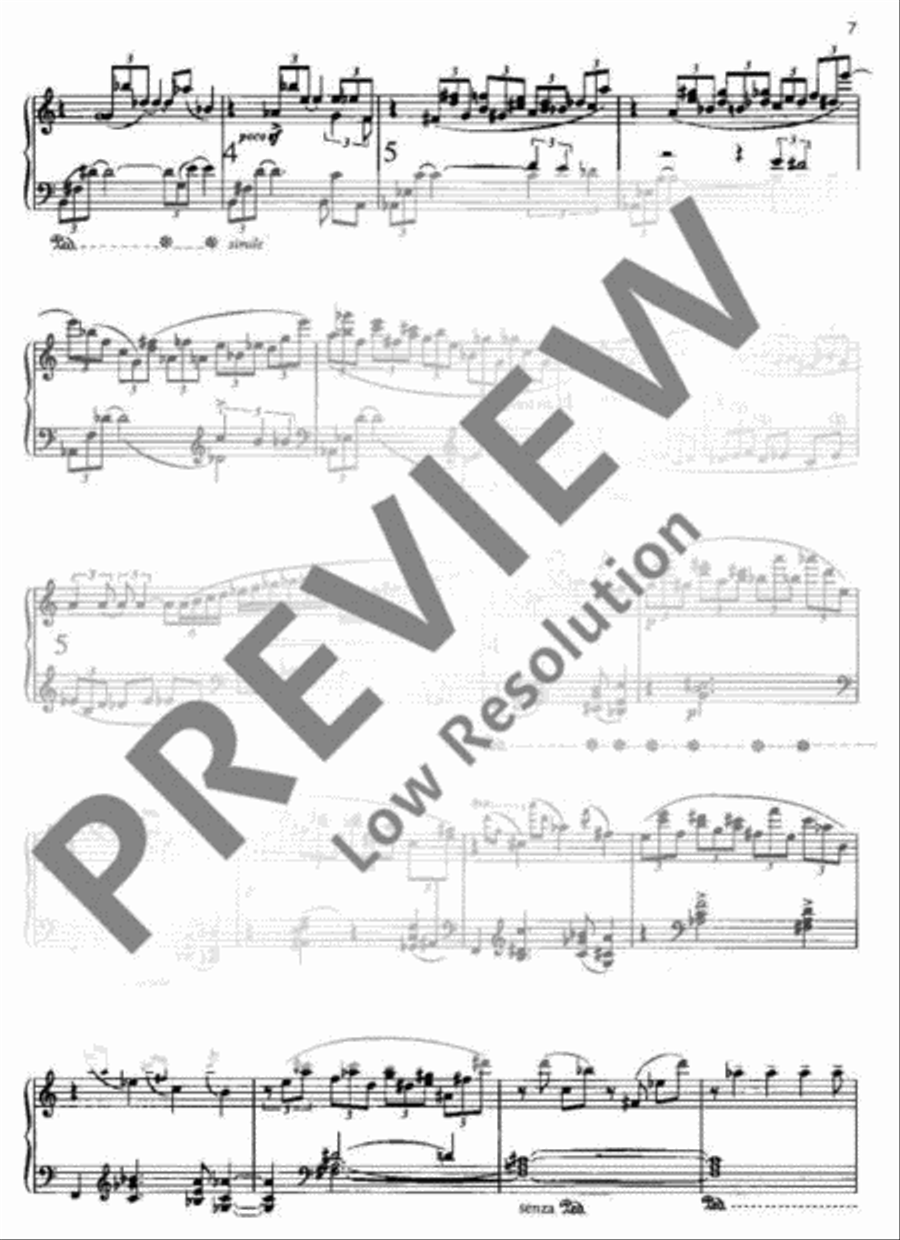 Capriccio, Notturno and Blues Piano Solo scores gallery preview page 8