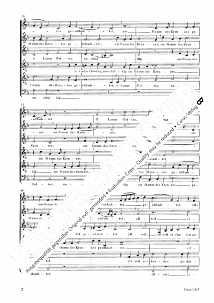 O Lamb of God most holy (O Lamm Gottes, unschuldig) Choir scores gallery preview page 3
