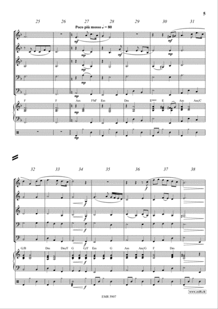 The Last Rose Of Summer Brass Band scores gallery preview page 5