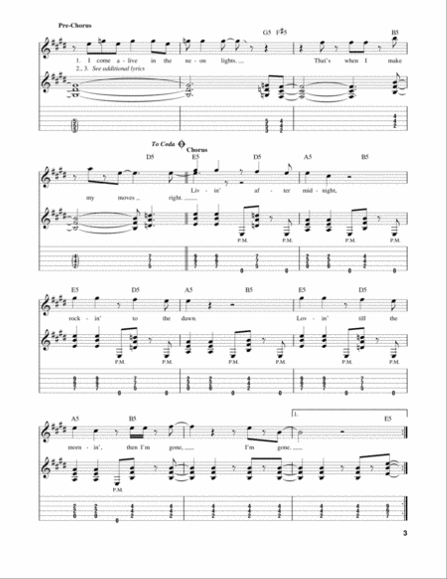 Living After Midnight Living After Midnight Acoustic Guitar scores gallery preview page 3